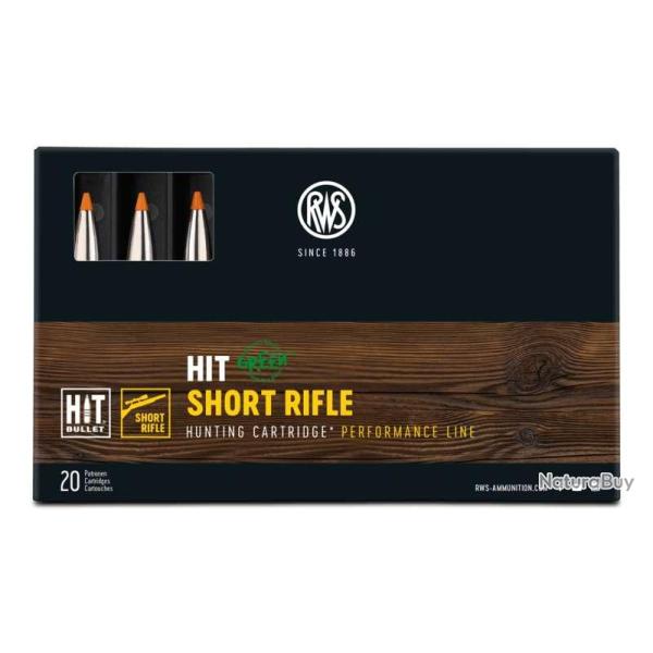 20 balles SHORT RIFLE HIT Cal. 30-06 SPRG 165 GRS RWS