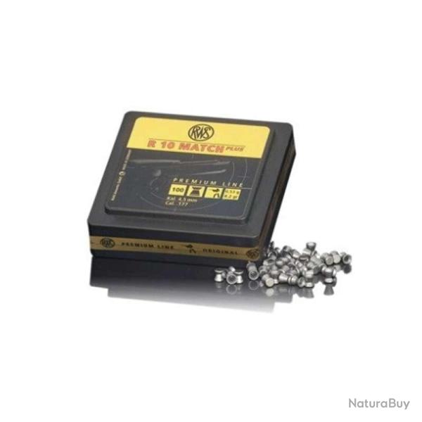 100 plombs R10 MATCH Cal. 4.5 MM 0.53 g RWS