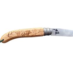 Couteau bois de h&ecirc;tre mod&egrave;le Sanglier GRAVOO