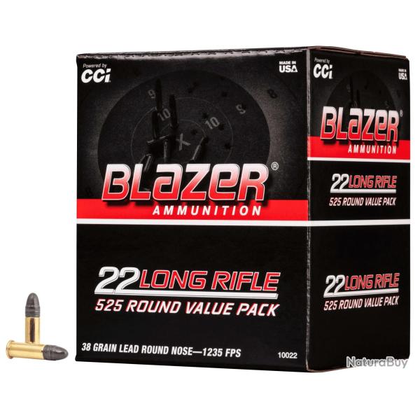 525 balles BLAZER Cal.22Lr 38Grs Cci