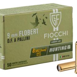 Cartouches 9 mm Flobert &agrave; grenaille de plomb Fiocchi 09