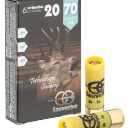 6 balles fl&egrave;che pour fusil - Cal 12/70 SAUVESTRE
