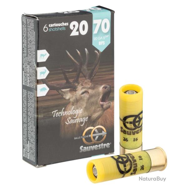 6 balles fl�che pour fusil - Cal 12/70 SAUVESTRE