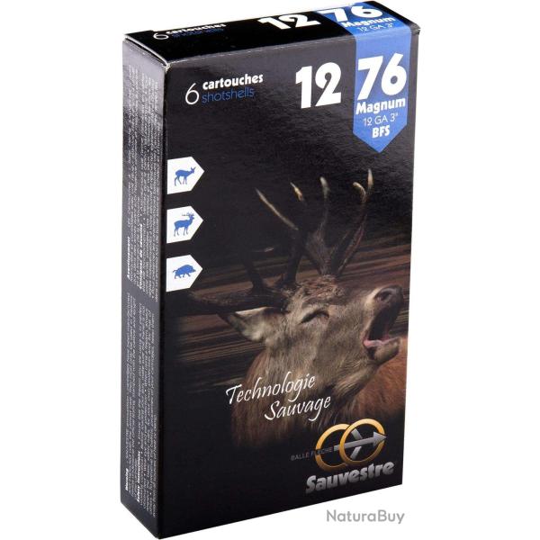 6 balles fl�che Magnum pour fusil - Cal 12/76 SAUVESTRE
