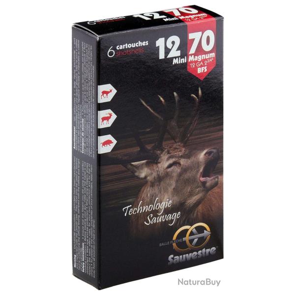 6 balles fl�che Mini-Mag pour fusil - Cal 12/70 SAUVESTRE