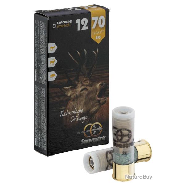 6 balles fl�che pour fusil - Cal 12/70 SAUVESTRE