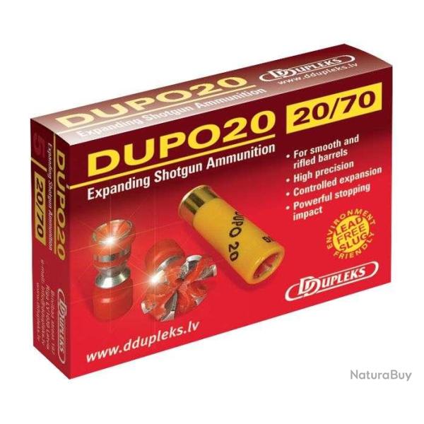 5 balles DUPO 20 Cal 20/70 D DUPLEKS
