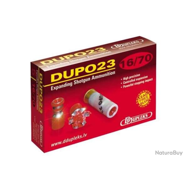 5 balles DUPO 23 Cal 16/70 D DUPLEKS