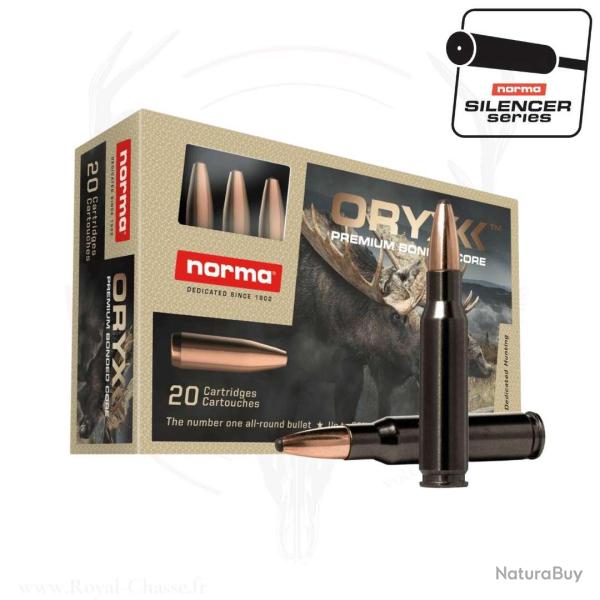 20 balles ORYX SILENCER Cal. 6.5X55 156 GRS NORMA