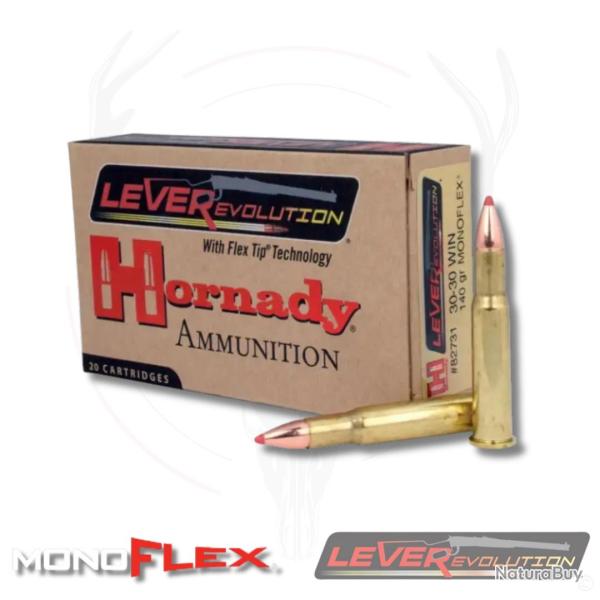 20 balles LEVEREVOLUTION MONOFLEX 30-30WIN 140 Grs HORNADY