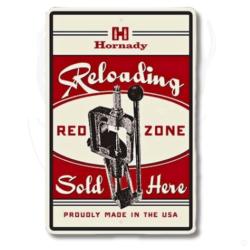 Plaque d&eacute;corative vintage Reloading Red Zone HORNADY