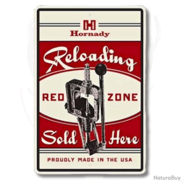 Plaque d�corative vintage Reloading Red Zone HORNADY