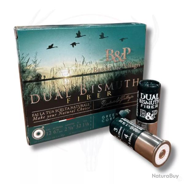 10 CARTOUCHES DUAL FIBER BISMUTH CAL.12 32GR BG PB9