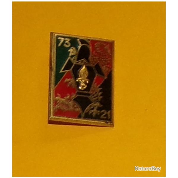 LEGION : 73 - 21 G�nie L�gion, noir rouge noir, retirage R 75 , rectangle vert rouge et noir � un dr