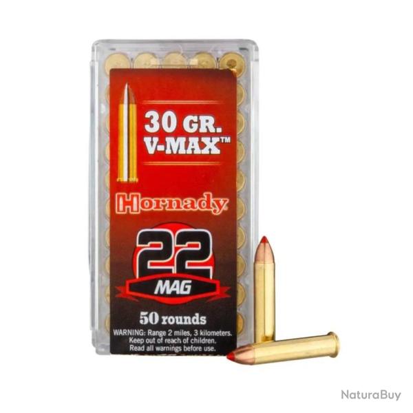 HORNADY 22MAG 30 GR V-MAX x50