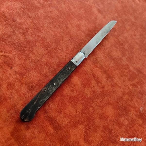 Rare ancien couteau canif, ISSARD FRERES, Corne, Lame carbone 1920 environ