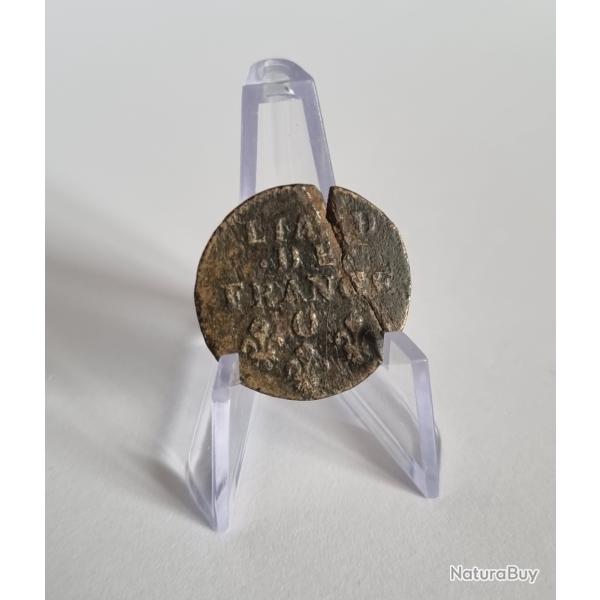 Liard de France Louis XIV au Buste Ag� 1799 O Riom