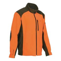 Blouson polaire Percussion kaki orange brod&eacute; 350 g m&sup2;