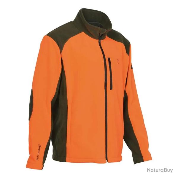 Blouson Polaire Brod� polyester kaki orange taille M � 4XL