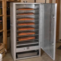 Fumoir Peetz 880015 acier aluminis&eacute; 100 cm avec porte