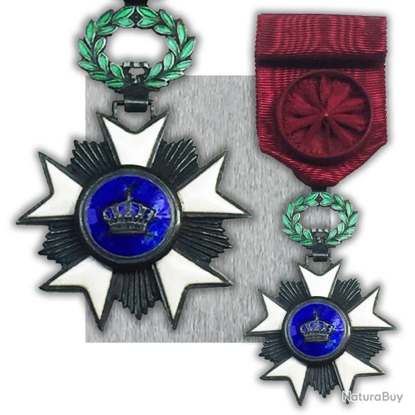 ABL : RARE OFFICIER DE L'ORDRE DE LA COURONNE BELGE XX ORIGINAL