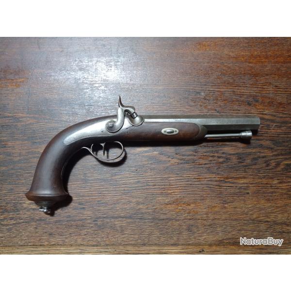 PISTOLET D'OFFICIER � percussion type 1833 - fabrication civile vers 1840 - BE