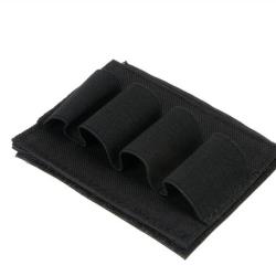Cartouchi&egrave;re - Noire - Velcro - 4 Cartouches - Calibre 12/20