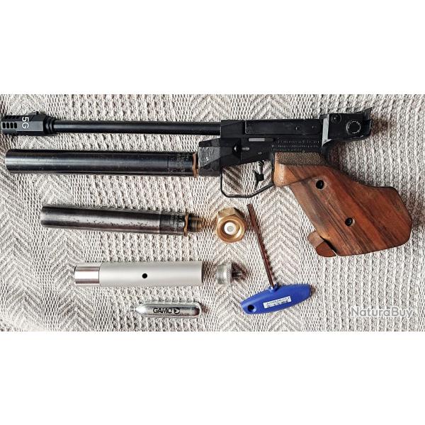 Pistolet de match FEINWERKBAU mod�le C10 droitier OU gaucher au CO2 & sparklet 12g cal. 4.5mm