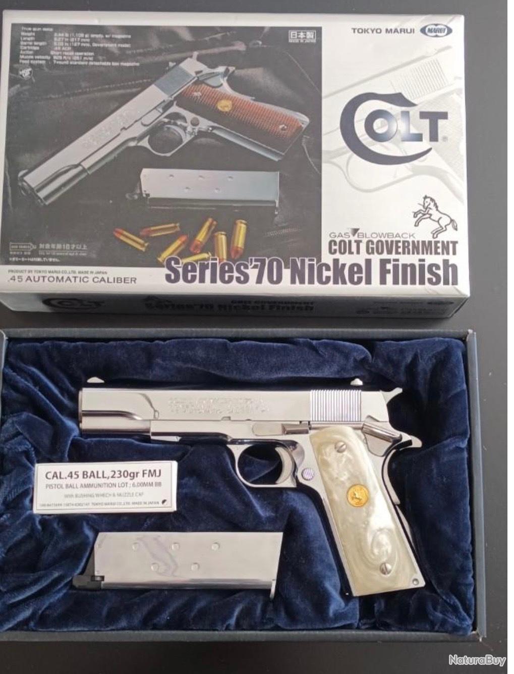 Tokyo Marui Colt 1911 series 70 Nickel Finish. - Pistolets (14115391)