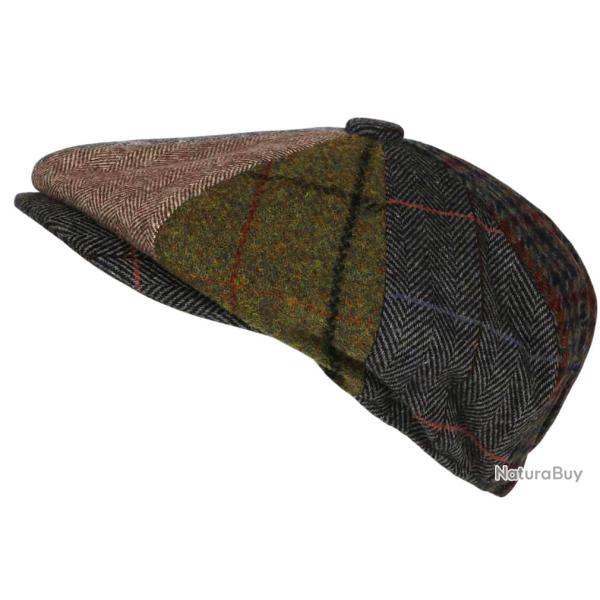 Casquette Gavroche en Laine Patchwork Style Anglais Vintage Surwal Taille unique Vert