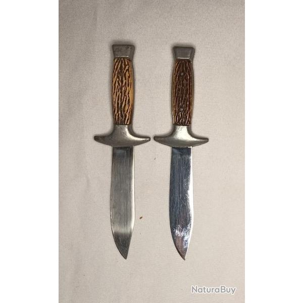 2 anciens petit couteaux Scout inox vintage