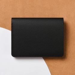 Portefeuille Noir fin avec porte-carte - Emplacement pour carte bancaire, permis de conduire, ... &agrave; 