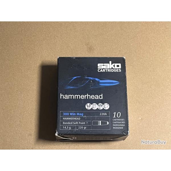 Munitions 300 Win Mag Sako Hammerhead 220gr Boite de 10