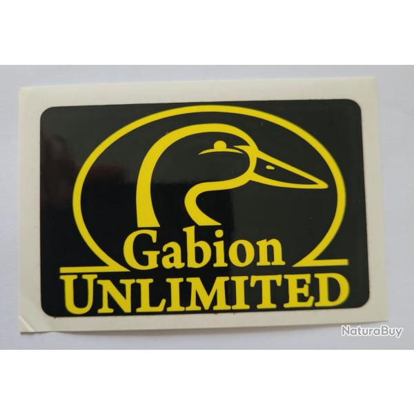 Autocollant chasse , gibier d'eau , gabion unlimited modle 1