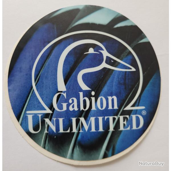 Autocollant chasse , gibier d'eau , gabion unlimited modle 2