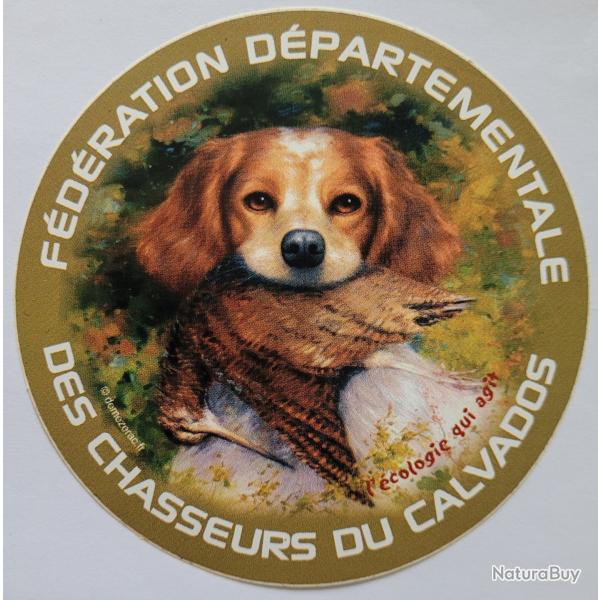 GRAND autocollant chasse ,  bcasse,  becassiers  ,pagneul breton , chiens