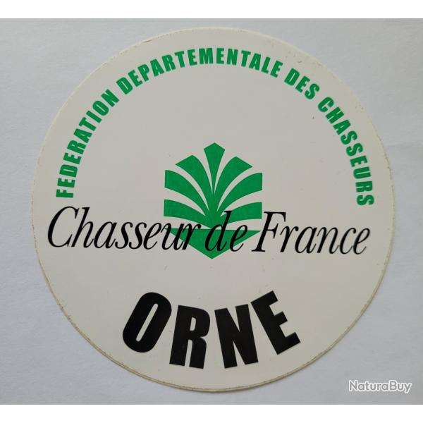Ancien autocollant chasse ,  fdration des chasseurs de l'orne