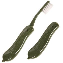 Brosse &agrave; dents pliante Fosco vert arm&eacute;e