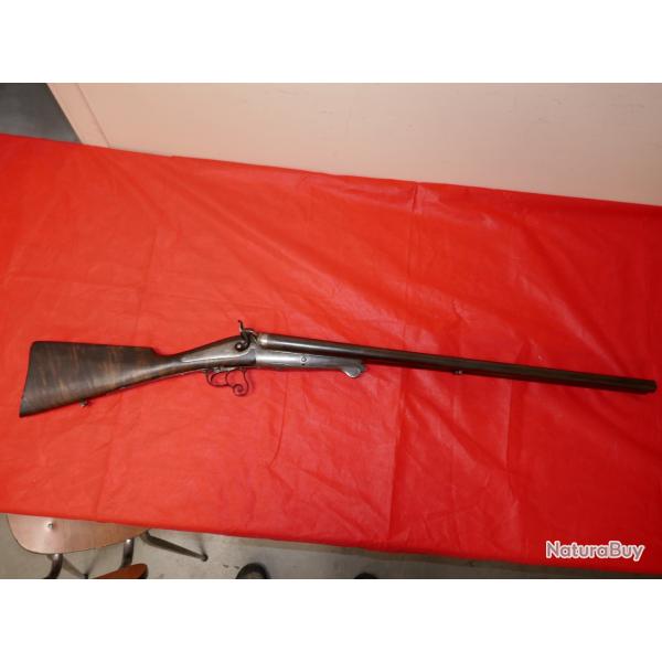 Fusil juxtapos� St�phanois syst�me Lefaucheux en Calibre 8