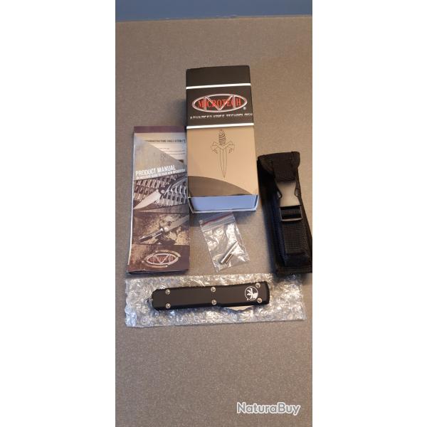 Couteau automatique Microtech Ultratech lame dentel�e noire Neuf ultra rare !