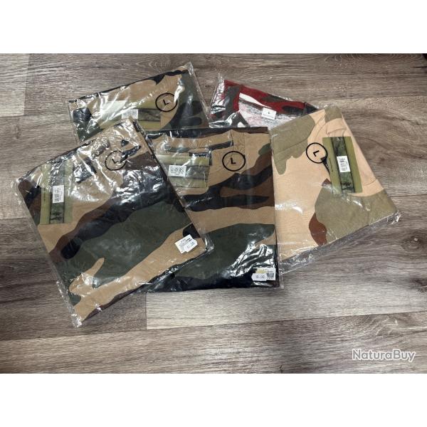 Lot de 5 t-shirts militaires camouflages