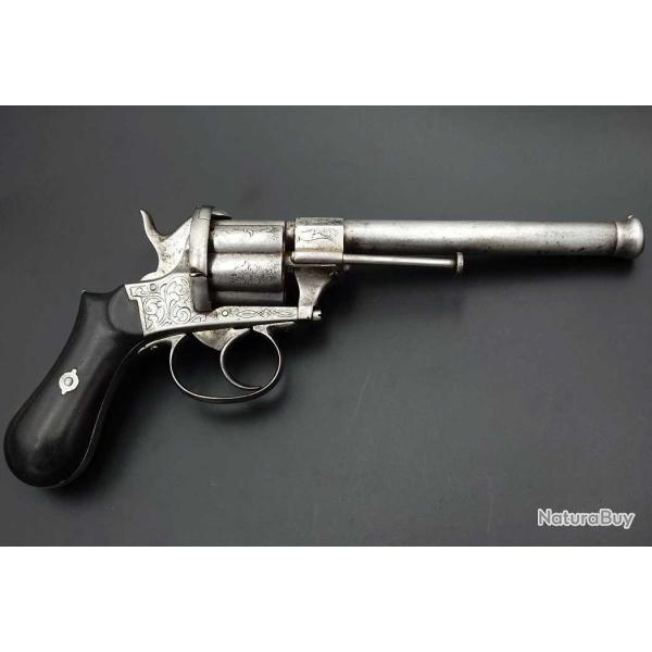 ETONNANT REVOLVER A BROCHE CALIBRE 9MM BELGIQUE XIX� XIX eme Categorie D