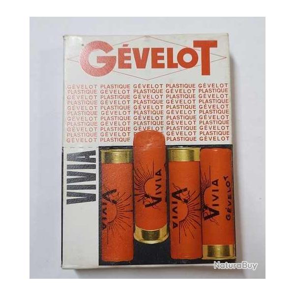 BOITE 10 CARTOUCHES MUNITIONS CHASSE GEVELOT CALIBRE 20/67 PLOMB 4 & 6 fin 70'S Categorie C XX