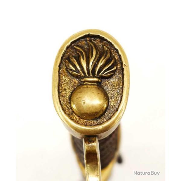 UNIQUE SABRE D'OFFICIER D'ELITE DE L'ARTILLERIE DE MARINE WATERLOO PREMIER EMPIRE - RESTAURATION Fra