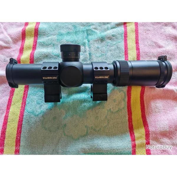 Lunette de tir Visionking 1-8x26 et colliers