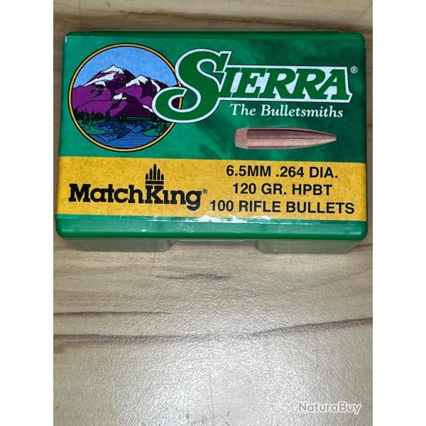 Ogives 6,5 120gr HPBT Sierra Match King