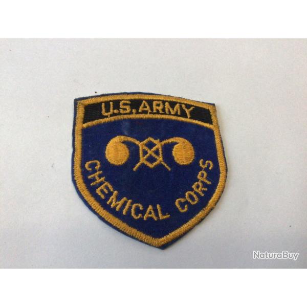 VENDU PAR LE-CUIRASSIER �CUSSON TISSU US ARMY CHEMINAL CORPS