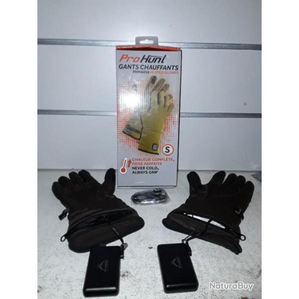wahoo ! Gants Prohunt chauffants rechargeable