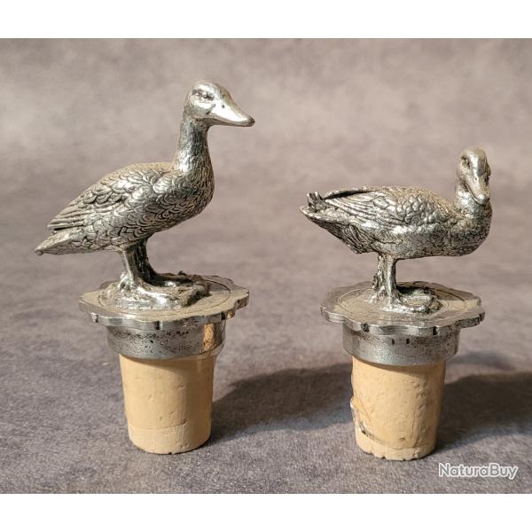 Id�e cadeau / lot de bouchon de bouteille canard en �tain