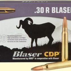Boite de munition Blaser CDP 30 R blaser 10.7g 165GR x20